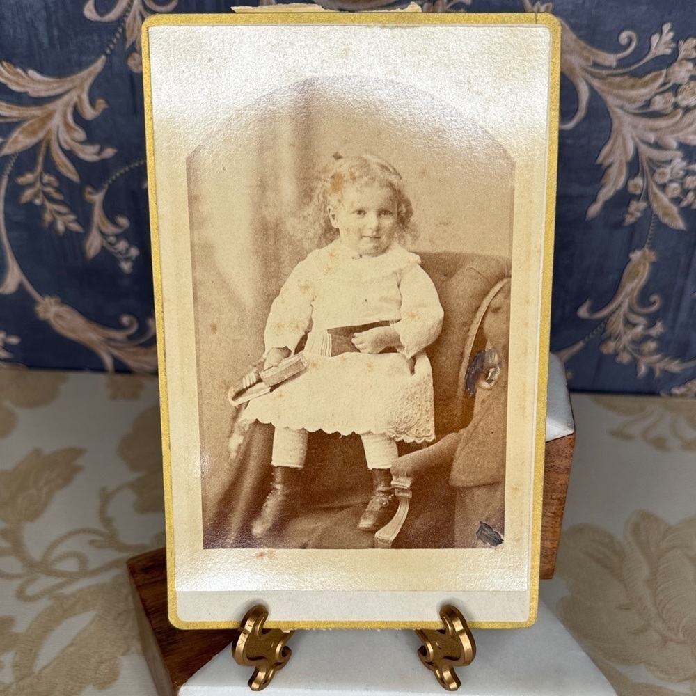 Antique Sepia-Toned Child with Book Portrait Lexington, KY
